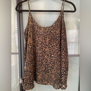 Apt. 9 olive green and Black Leopard Camisole